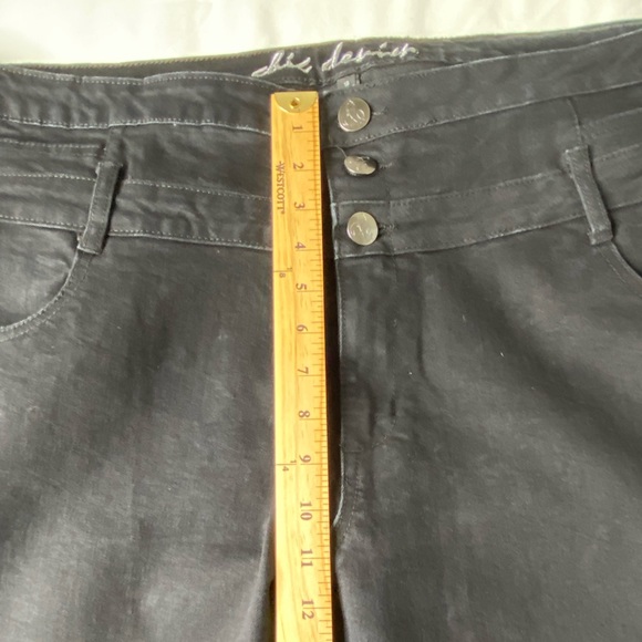 City Chic Black Denim Mid Rise Bootcut Jeans - Picture 3 of 9